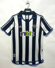 Retro Version 00-01 Newcastle United Home Black&White Thailand Soccer Jersey AAA-811