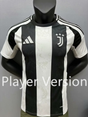 Player Version 2024-2025 Juventus Home Black&White Thailand Soccer Jersey AAA-9665