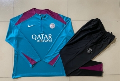 2024-2025 Paris SG Dark Blue Thailand Soccer Tracksuit -815