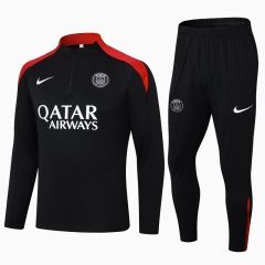 2024-2025 Paris SG Black Thailand Soccer Tracksuit -411