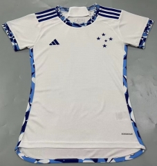 2024-2025 Cruzeiro EC Away White Women Thailand Soccer Jersey AAA-908