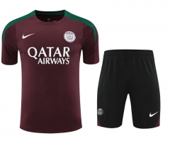 2024-2025 Paris Dark Red Thailand Soccer Uniform-418