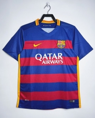 Retro Version 15-16 Barcelona Home Red&Blue Thailand Soccer Jersey AAA-811
