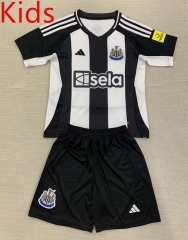 2024-2025 Newcastle United Home Black&White Kids/Youth Soccer Uniform-AY