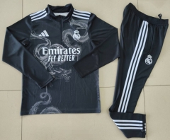 2024-2025 Special Version Real Madrid Black Thailand Soccer Tracksuit-GDP