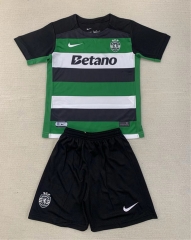 2024-2025 Sporting Clube de Portugal Home Black&White&Green Soccer Uniform-AY
