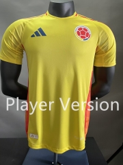 (S-3XL) Player Version 2024-2025 Colombia Home Yellow Thailand Soccer Jersey AAA-518
