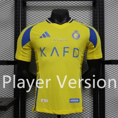 Player Version 2024-2025 Al-Nassr FC Home Yellow Thailand Soccer Jersey AAA-888