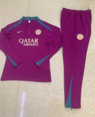 2024-2025 Paris SG Rose Red Thailand Soccer Tracksuit-411