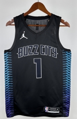 2018 City Version Charlotte Hornets Black #1 NBA Jersey-311