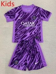 2024-2025 Paris SG Goalkeeper Purple Kid/Youth Soccer Uniform-AY