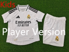 Player Version 2024-2025 Real Madrid Home White Kids/Youth Soccer Uniform-9926