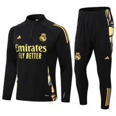 2024-2025 Real Madrid Black Thailand Soccer Tracksuit-411