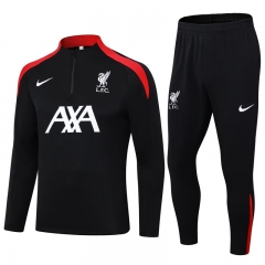 2024-2025 Liverpool Black Thailand Soccer Tracksuit-411