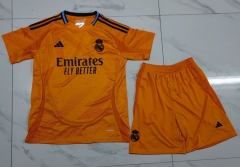 2024-2025 Real Madrid Away Orange Soccer Uniform-718