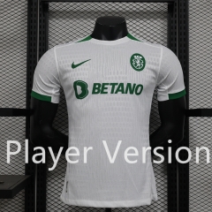 Player Version 2024-2025 Sporting Clube de Portugal Away White Thailand Soccer Jersey AAA-888