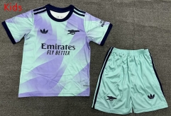 2024-2025 Arsenal 2nd Away Blue*Purple Kids/Youth Soccer Uniform