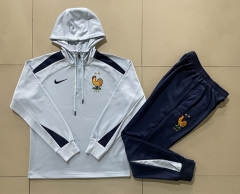 2024-2025 France Light Blue Thailand Soccer Tracksuit With Hat-815