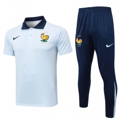 2024-2025 France Light Blue Thailand Polo Uniform-815