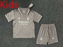2024-2025 Real Madrid 2nd Away Gray Kids/Youth Soccer Uniform-GB