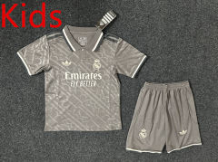2024-2025 Real Madrid 2nd Away Gray Kids/Youth Soccer Uniform-GB