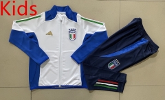 2024-2025 Italy White Kids/Youth Soccer Jacket Uniform-815