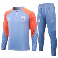 2024-2025 Inter Milan Gray Thailand Soccer Tracksuit-815