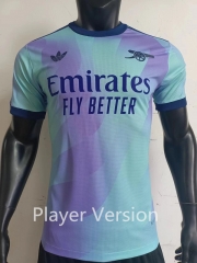 Player Version 2024-2025 Arsenal 2nd Away Blue&Purple Thailand Soccer Jersey AAA