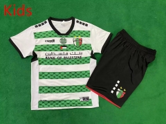 2024-2025 Palestine 2nd Away White&Green Kid/Youth Soccer Uniform-7148