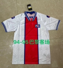 Retro Version 94-95 Paris Away White&Red Thailand Soccer Jersey AAA-811