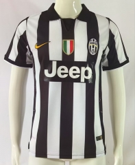 Retro Version 14-15 Juventus Home Black&White Thailand Soccer Jersey AAA-503