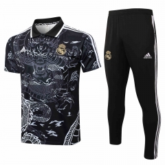 2024-2025 Real Madrid Black Thailand Polo Uniform-815