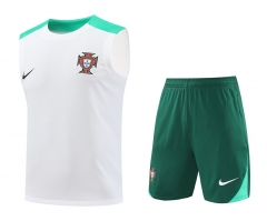2024-2025 Portugal White Thailand Soccer Vest Uniform-418