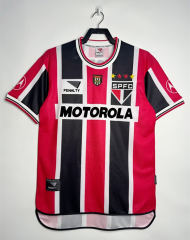 Retro Version 2000 Sao Paulo Futebol Clube Away Red&Black Thailand Soccer Jersey AAA-811