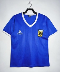 Retro Version 1986 Argentina Away Blue Thailand Soccer Jersey AAA-811