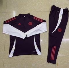 2024-2025 Bayern München Dark Purple Thailand Soccer Tracksuit-411