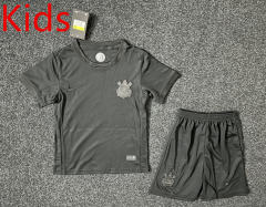 Without Sponsor 2024-2025 Corinthians Away Black Kids/Youth Soccer Uniform-GB