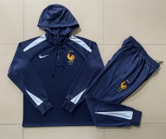 2024-2025 France Royal Blue Thailand Soccer Tracksuit With Hat-815