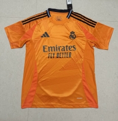 (S-4XL) 2024-2025 Real Madrid Away Orange Thailand Soccer Jersey AAA-818