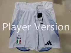 Player Version 2024-2025 Italy White Thailand Soccer Shorts-6794