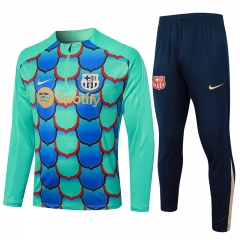 2024-2025 Barcelona Green Ink jet Thailand Soccer Tracksuit-815