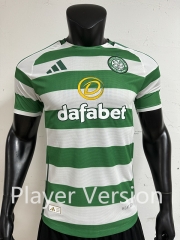 Player Version 2024-2025 Celtic Home White&Green Thailand Soccer Jersey AAA