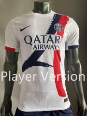 (S-3XL) Player Version 2024-2025 Paris Away White Thailand Soccer Jersey AAA-518