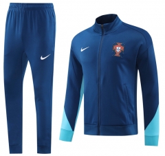 2024-2025 Portugal Royal Blue Thailand Soccer Jacket Uniform-LH
