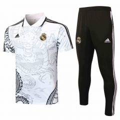 2024-2025 Real Madrid White Thailand Polo Uniform-815