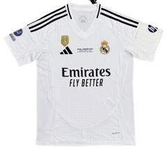 With Patch (S-4XL) 2024-2025 Real Madrid Home White Thailand Soccer Jersey AAA