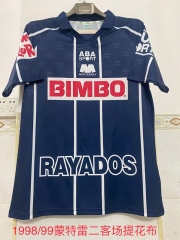 Retro Version 98-99 Monterrey 2nd Away Royal Blue Thailand Soccer Jersey AAA-6895