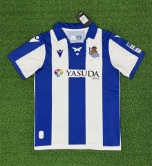 (S-4XL) 2024-2025 Real Sociedad Home Blue&White Thailand Soccer Jersey AAA-403