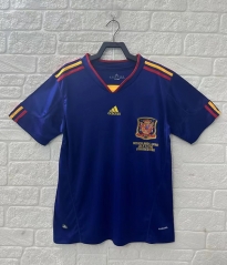 Retro Version 2010 Spain Away Royal Blue Thailand Soccer Jersey AAA-C2045
