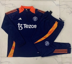 2024-2025 Manchester United Royal Blue Thailand Soccer Tracksuit-815
